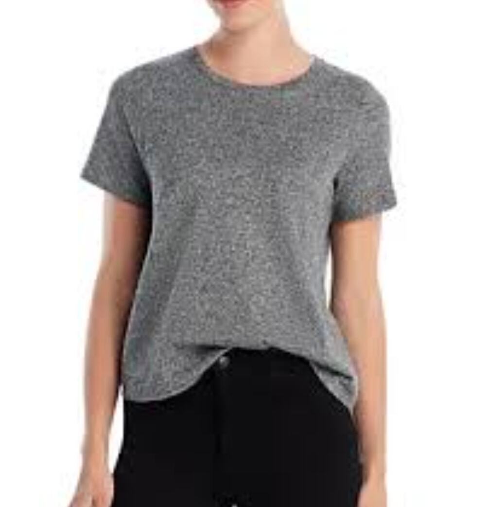 Eileen Fisher fine-gauge knit short-sleeve sweater tee size XL 100% wool *read*